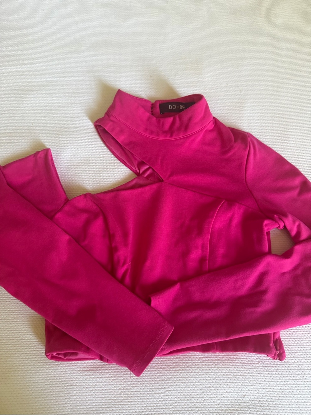 DO+BE Bright Fuchsia Mock Neck Long Sleeve Sweater